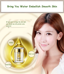 BIOAQUA Brand Silk Protein Deep Moisturizing Face Cream Shrink Pores Skin Care Anti Wrinkle Cream Face Care Whitening Cream