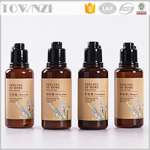 Cheap Hotel Supplies Guangzhou 40ml Bath Gel Shampoo Bottles Plastic Hotel Amenity Set Bathroom Conditioner Body Lotion Type