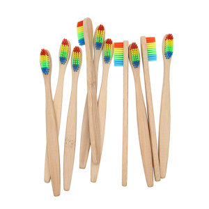 China Manufacturer Eco Organic Custom Color logo Biodegradable Charcoal Bamboo Toothbrush