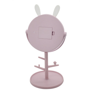 Creative Cute Modern Mirror Makeup, USB Touch White LED Vanity Makeup Mirror, Portable Smart LED Round Makeup Mirror With Light