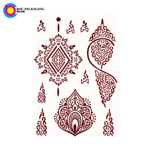 custom made floral henna mehndi temporary tattoo sticker