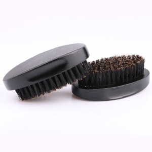 Custom your own logo medium hard boar bristle hair brush mens wave brush