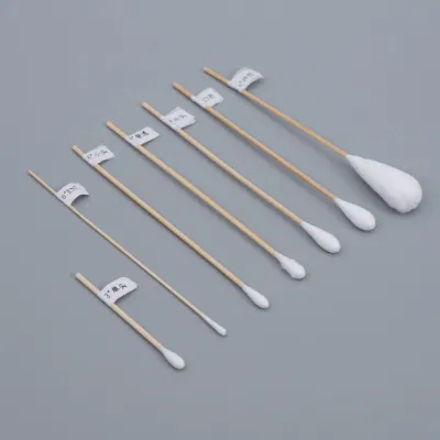 Customized Bamboo Cotton Wooden Swab Stick Tipped Applicator Cotton Buds