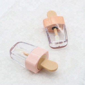 Cute 3ml plastic PP ice cream shaped empty lipstick tube / lipgloss packaging container / bottle tube for cosmetics