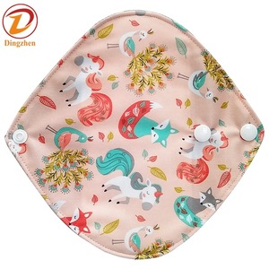 Eco Friendly Washable Women Feminine Bamboo fiber Cloth Napkin Pad Reusable Comfort Panty Liner Soft Sanitary Pad