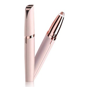 Eyebrow Hair Trimmer Eyebrow Hair Remover Portable Electric Painless Facial Hair trimmer (AAA Battery NOT Included) (gold)