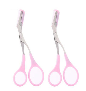 Eyebrow Trimmer Scissors With Comb Lady Women Hair Removal Grooming Shaping