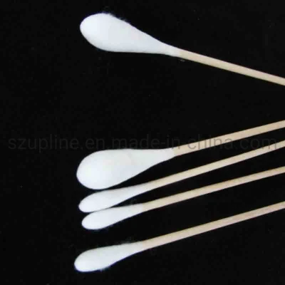 Factory Wholesale Disposable Bamboo Wooden Stick Cotton Swab Single Head