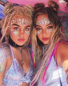 Glitter Mermaid Face Gems Tattoo Body Art Rhinestone Face Stickers