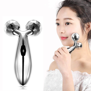 Gold 360 Rotation Handheld Firming  Y 4d 3d  Roller Massage Mini Facial Massager