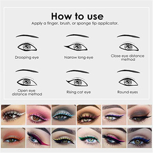 High Pigmented Colorful Brighten Pigments Smudgeproof Long Lasting Matte Liquid Eyeliner