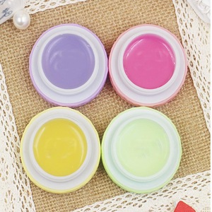 High Quality Makeup Macarons Round candy color Lip Balm Natural Plant lip gloss Lipstick Fruit Embellish Smell Lip Balm