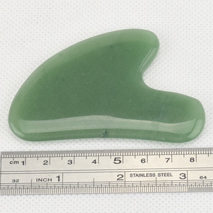 Hot sale green aventurine guasha tools scrapping  plate, gua sha board, jade beauty massage tool