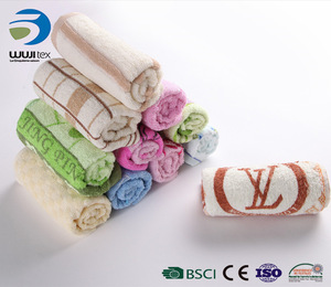 hotel supplies custom logo face or bath 100% organic cotton towel