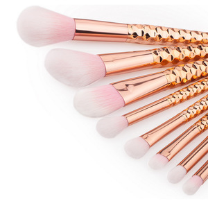 Luxury rose gold 8pcs professional custom logo makeup brushes manufacturer