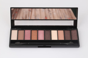 MK 10 Colors Glitter Shimmer Eye Shadow Shades Private Label Pressed Matte Eyeshadow Palatte with Mirror and Cotton Applicator