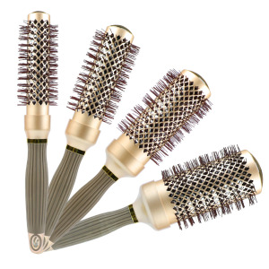 Nano technology ceramic hair brush hair brush curved custom detangling brush