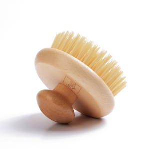 Natural sisal vegan bristle bamboo and round body brush