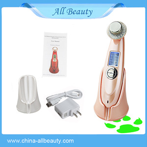 New Portable Photon Ultrasonic Ionic 5 in 1 Facial Skin Care Massage Anti-Wrinkle Beauty Machine