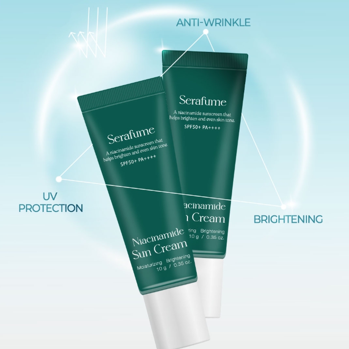 Seraphim Niacinamide Sunscreen, Suncream, UV protection, whitening, wrinkle improvement