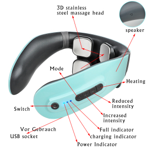 Smart 2021 portable mini electric wireless neck massager 360 Infrared physiotherapy intelligent neck massager