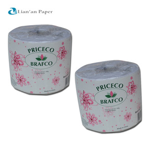 Standard Roll Size Recycled Pulp Toilet Tissues Soft Toilet Paper