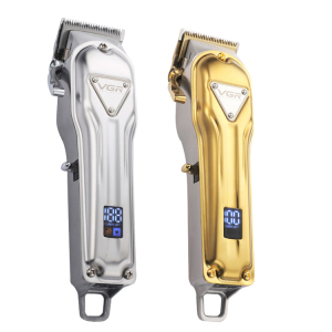 VGR Professional Waterproof Hair Trimmer LCD Display Mens Hair Clipper Grooming Low Noise Clipper VGR