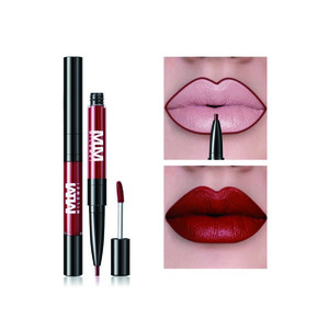 Waterproof Long Wear Matte Double End Lip Gloss And Lip Liner