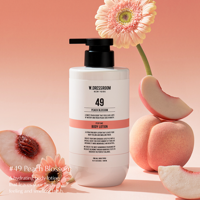 (W.DRESSROOM) Jojoba OilPerfume Body Lotion [No.49 Peach Blossom] 500ml