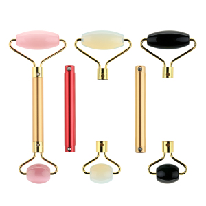 Wholesale high quality natural yellow stone compact portable facial massager