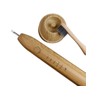 Wholesale Oral Care Intelligent Bamboo Electrical Toothbrush with three brush heads free