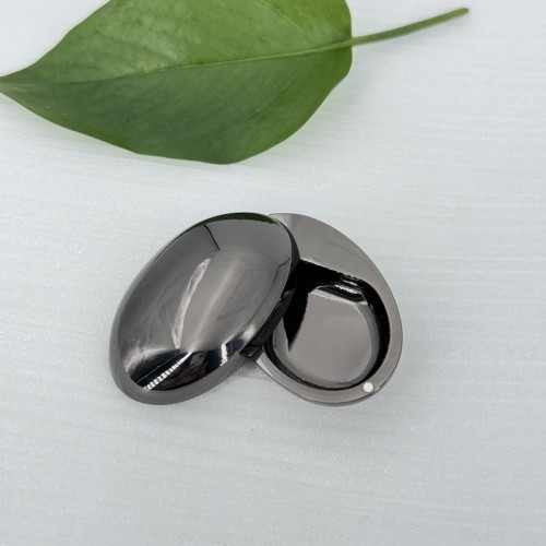 Custom Unique Design Black Premium Mirror Polishing Sliding Lid Zinc Alloy Pocket Perfume Balm Case