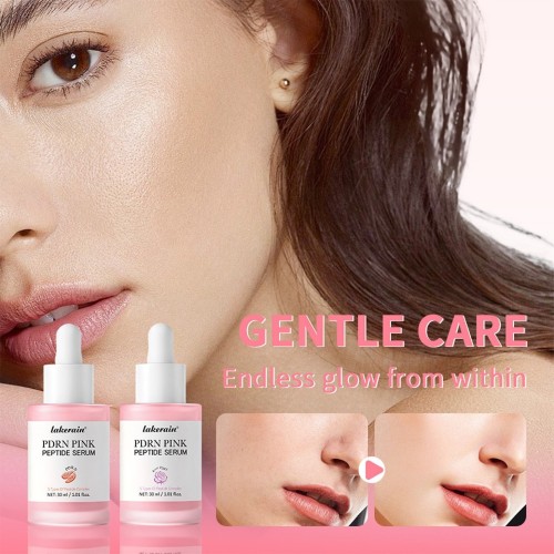 PDRN Pink Peptide Serum, Pink Glow Serum, Peptide Niacinamide Hydrating Moisturizing Firming,Uneven Skin Tone,Korean Skin Care