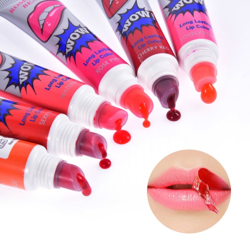 Amazing 6 Colors Peel Off Liquid Lipstick Waterproof Long Lasting Lip Gloss Lint Mask Makeup Tattoo Lipgloss Lipsticks Cosmetic