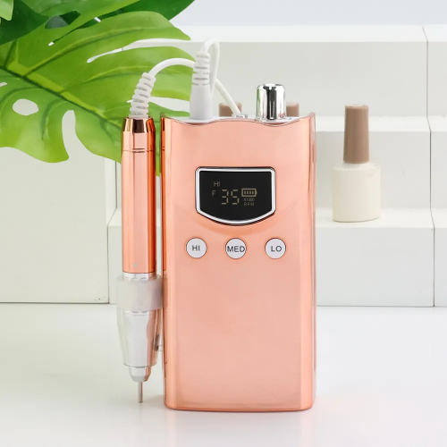 Portable Brushless Nail Drill with 3 Gears Speed for Manicure Pedicure 35000RPM Rechargeable Lightweight E-file