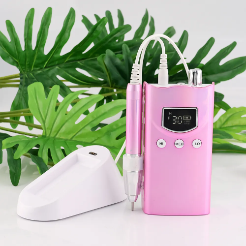 Portable Brushless Nail Drill with 3 Gears Speed for Manicure Pedicure 35000RPM Rechargeable Lightweight E-file