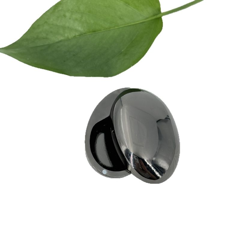 Custom Unique Design Black Premium Mirror Polishing Sliding Lid Zinc Alloy Pocket Perfume Balm Case