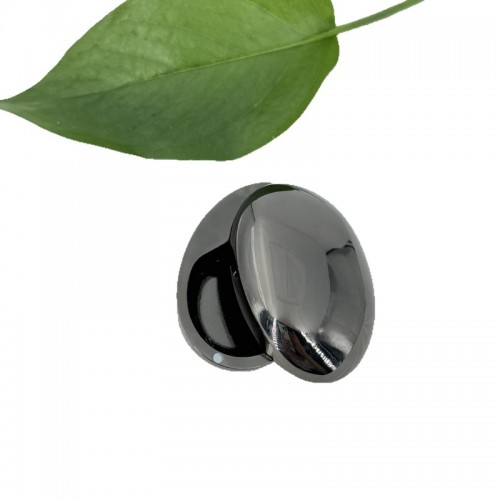 Custom Unique Design Black Premium Mirror Polishing Sliding Lid Zinc Alloy Pocket Perfume Balm Case