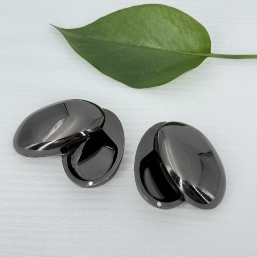 Custom Unique Design Black Premium Mirror Polishing Sliding Lid Zinc Alloy Pocket Perfume Balm Case