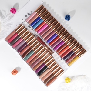 40 Color Nude Vegan Waterproof Liquid Private Label Matte Lipstick Tube