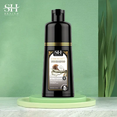 500ml Natural Ingredients Cover Hair Black Shampoo Healthy Hair Dye