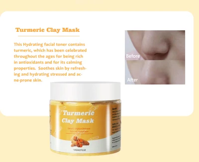 Beauty Cosmetics Skin Care Brighten Improves Complexion Turmeric Clay Mask