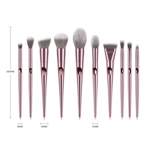 Beauty & Personal Care factory wholesale high quality cosmetic tools 10 piece thumb makeup brush rose gold