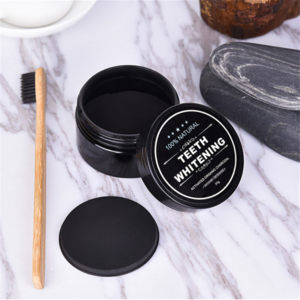 Black teeth whitening carbon coconut teeth whitening charcoal tooth powder