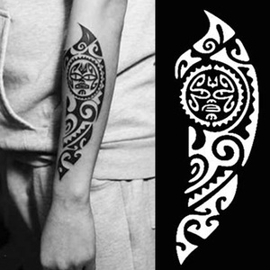 Bride Hands Tattoo Sticker Stencils Henna Stencil with Mehndi Design