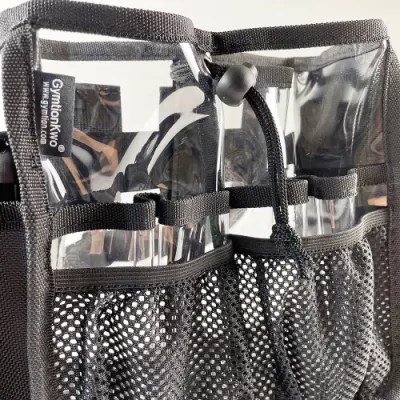 Clear PVC Makeup Artist Waist Bag with Adjustable Waist and Shoulder Strap