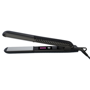 Custom flat iron  private label LCD wide plate  Korea  hair straightener wholesale