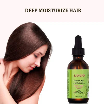 Custom Logo Private Label Natural Coconut Argan Castor Oil Anti Fall Hair Treatment Serum Biotin Hair Growth Oil