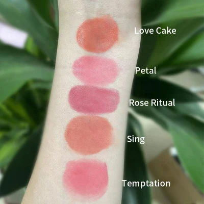 Customized Logo Cruelty Free Waterproof Blush Cream Makeup Liquid Blusher Lip Eye Cheek Tint Vegan Private Label Liquid Blush