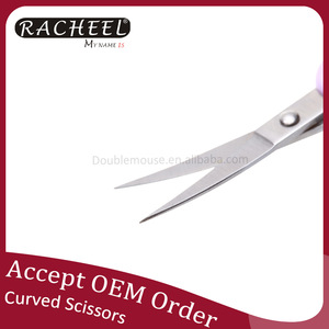 CY-115 Good Quality Eyelash Extension Stainless Steel Scissors Beauty Makeup Purple Cuticle Scissors